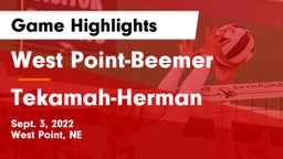 West Point-Beemer  vs Tekamah-Herman  Game Highlights - Sept. 3, 2022
