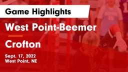 West Point-Beemer  vs Crofton  Game Highlights - Sept. 17, 2022