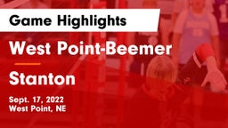 West Point-Beemer  vs Stanton  Game Highlights - Sept. 17, 2022