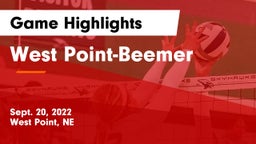 West Point-Beemer  Game Highlights - Sept. 20, 2022