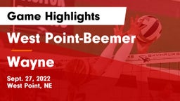 West Point-Beemer  vs Wayne  Game Highlights - Sept. 27, 2022