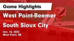 West Point-Beemer  vs South Sioux City  Game Highlights - Oct. 18, 2022