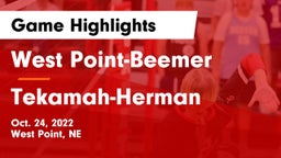 West Point-Beemer  vs Tekamah-Herman  Game Highlights - Oct. 24, 2022