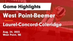 West Point-Beemer  vs Laurel-Concord-Coleridge  Game Highlights - Aug. 24, 2023