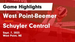 West Point-Beemer  vs Schuyler Central  Game Highlights - Sept. 7, 2023