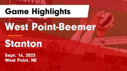 West Point-Beemer  vs Stanton  Game Highlights - Sept. 16, 2023