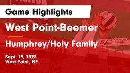 West Point-Beemer  vs Humphrey/Holy Family  Game Highlights - Sept. 19, 2023