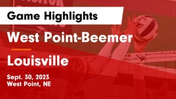 West Point-Beemer  vs Louisville  Game Highlights - Sept. 30, 2023