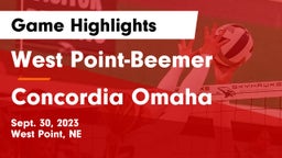 West Point-Beemer  vs Concordia Omaha Game Highlights - Sept. 30, 2023