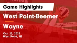 West Point-Beemer  vs Wayne Game Highlights - Oct. 23, 2023