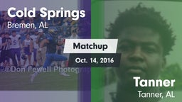 Matchup: Cold Springs vs. Tanner  2016