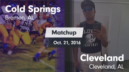 Matchup: Cold Springs vs. Cleveland  2016