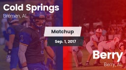 Matchup: Cold Springs vs. Berry  2016