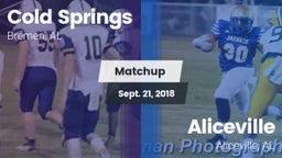 Matchup: Cold Springs vs. Aliceville  2018