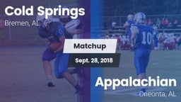 Matchup: Cold Springs vs. Appalachian  2018