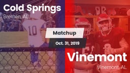 Matchup: Cold Springs vs. Vinemont  2019