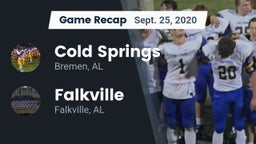 Recap: Cold Springs  vs. Falkville  2020