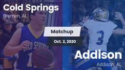 Matchup: Cold Springs vs. Addison  2020