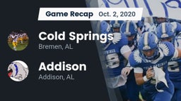 Recap: Cold Springs  vs. Addison  2020