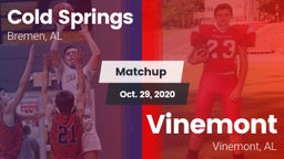 Matchup: Cold Springs vs. Vinemont  2020