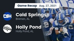 Recap: Cold Springs  vs. Holly Pond  2021