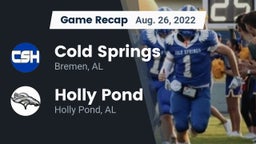 Recap: Cold Springs  vs. Holly Pond  2022