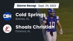 Recap: Cold Springs  vs. Shoals Christian  2023