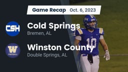 Recap: Cold Springs  vs. Winston County  2023