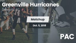 Matchup: Greenville vs. PAC 2018