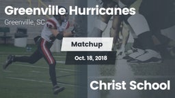 Matchup: Greenville vs. Christ School 2018