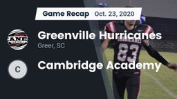 Recap: Greenville Hurricanes vs. Cambridge Academy 2020