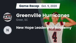 Recap: Greenville Hurricanes vs. New Hope Leadership Academy 2020