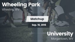 Matchup: Wheeling Park vs. University  2016