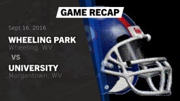 Recap: Wheeling Park vs. University  2016