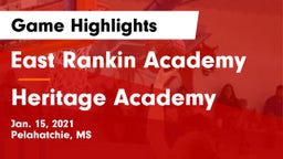 East Rankin Academy  vs Heritage Academy Game Highlights - Jan. 15, 2021