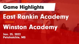 East Rankin Academy  vs Winston Academy  Game Highlights - Jan. 25, 2022
