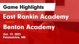 East Rankin Academy  vs Benton Academy  Game Highlights - Oct. 19, 2023