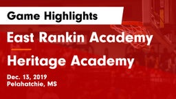 East Rankin Academy  vs Heritage Academy  Game Highlights - Dec. 13, 2019