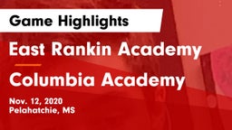 East Rankin Academy  vs Columbia Academy  Game Highlights - Nov. 12, 2020