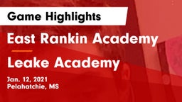 East Rankin Academy  vs Leake Academy  Game Highlights - Jan. 12, 2021