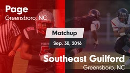 Matchup: Page  vs. Southeast Guilford  2016