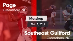 Matchup: Page  vs. Southeast Guilford  2016