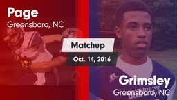 Matchup: Page  vs. Grimsley  2016