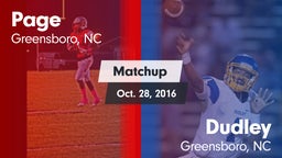 Matchup: Page  vs. Dudley  2016