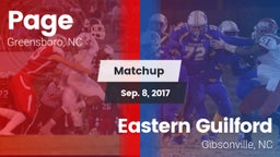 Matchup: Page  vs. Eastern Guilford  2017