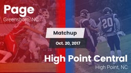 Matchup: Page  vs. High Point Central  2017