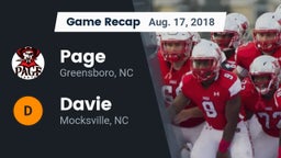 Recap: Page  vs. Davie  2018