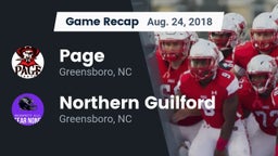 Recap: Page  vs. Northern Guilford  2018