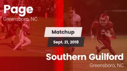 Matchup: Page  vs. Southern Guilford  2018