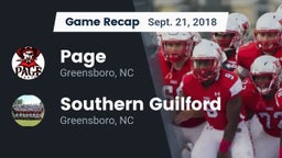 Recap: Page  vs. Southern Guilford  2018